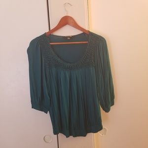 F21 Teal Blouse